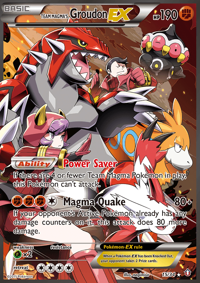 Team Magma's Groudon-EX — Double Crisis